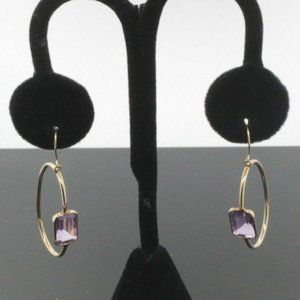 Jewelry - Women's 14k Gold Amethyst Hanging Earrings Jewelry - Women's 14k Gold Amethyst Hanging Earrings